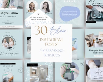 Instagram Post Template Canva Cleaning Business, Cleaners Social Media Template, Housekeeper and Domestic Help Agency Advertising