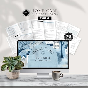 Home Care Business Forms Bundle, Editable Caregiver / Home Health Care Agency Forms for Small Business, Client Intake Information