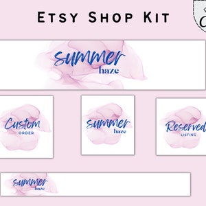 Boho Bright Etsy Shop Starter Branding Kit, Etsy Banner Template Bundle, DIY Etsy Store Branding, Editable Etsy Store Header Kit
