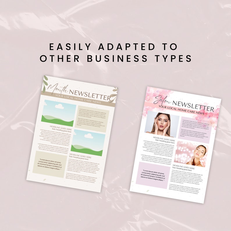 Cake Business Service Newsletter Pack, Bakery Newsletter Template ...