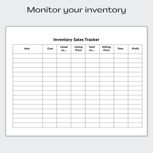 Poshmark Planner | Printable PDF Record Sheets | Reseller Organization and Management of ...