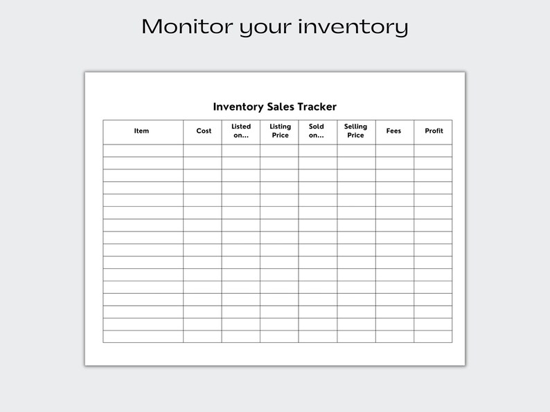 Poshmark Planner Printable PDF Record Sheets Reseller Organization and Management of Business ...