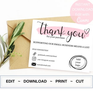 Bewerkbare Poshmark dank u visitekaartje. Leuk, kunstzinnig ontwerp. De klantgerichte Reseller Zakelijk dankt u kaardt. Geschikt voor Ebay en Etsy