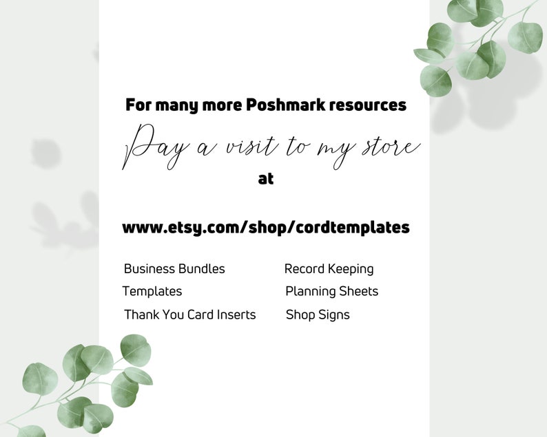 Poshmark Reseller Planner Organization Templates Mega Bundle of