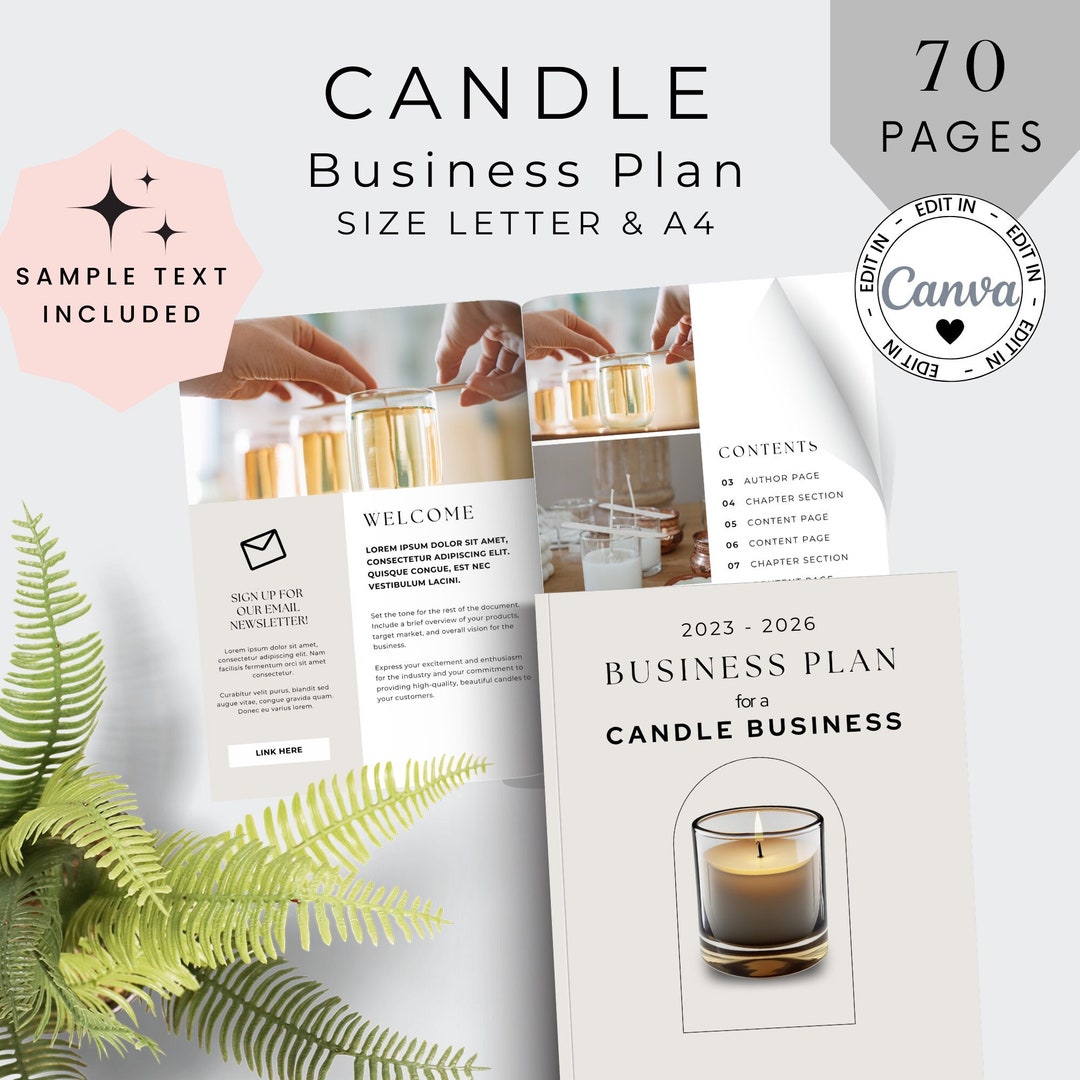 candle business plan template free