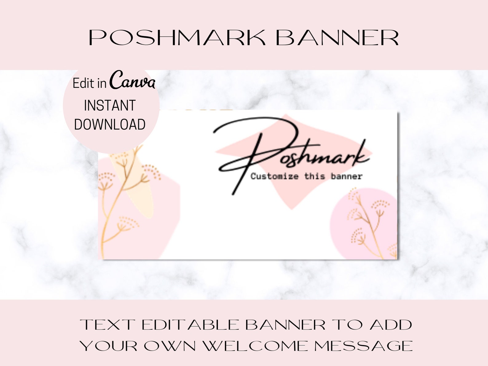 Poshmark Header Editable Poshmark Banner Customize Add Etsy