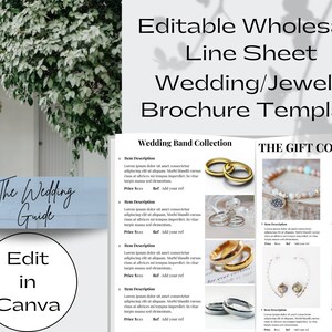 Editable Wholesale Line Sheet Template, Canva Stock Catalog, Wholesale Brochure, Pricing Ebook Template, INSTANT DOWNLOAD