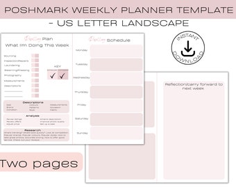 Reseller Weekly Planner, Reseller Organization Sheet, Weekly Record Sheets, Instant download PDF