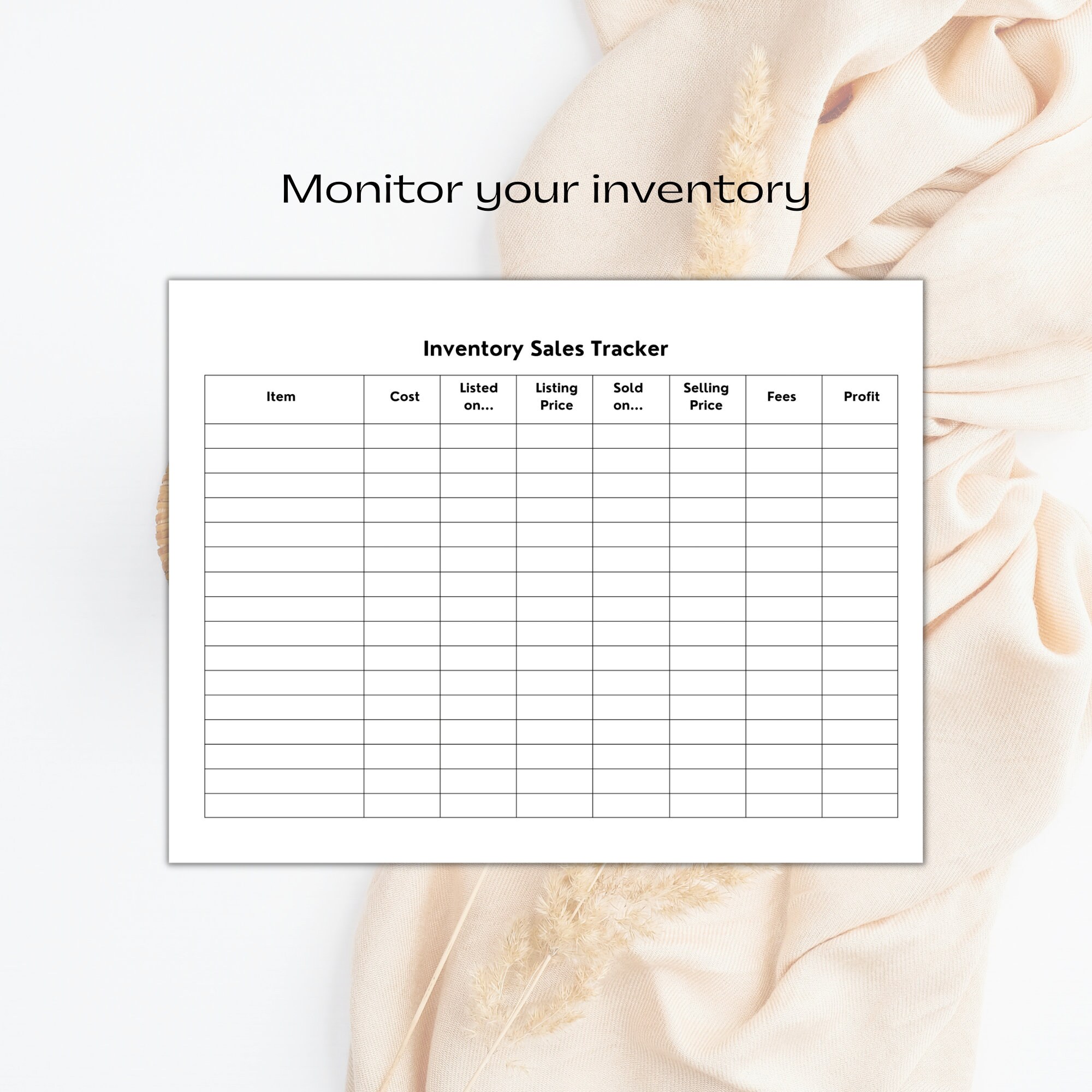 Poshmark Planner Printable PDF Record Sheets Reseller Organization and ...