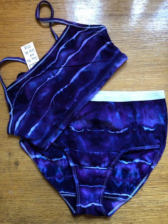 Ladies M Panty and Sports Bra Size 36 Tie Dye Matching Set in Beautiful  Shades of Purple -  Canada