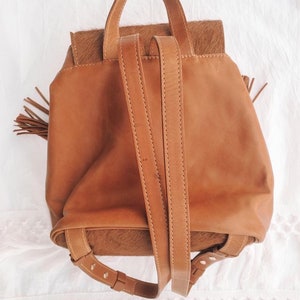 Leather back and straps