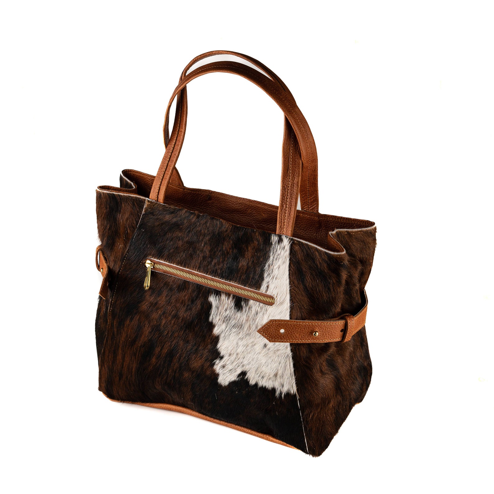 Cowhide Tote Bag Large Cowhide Tote Purse. Etsy