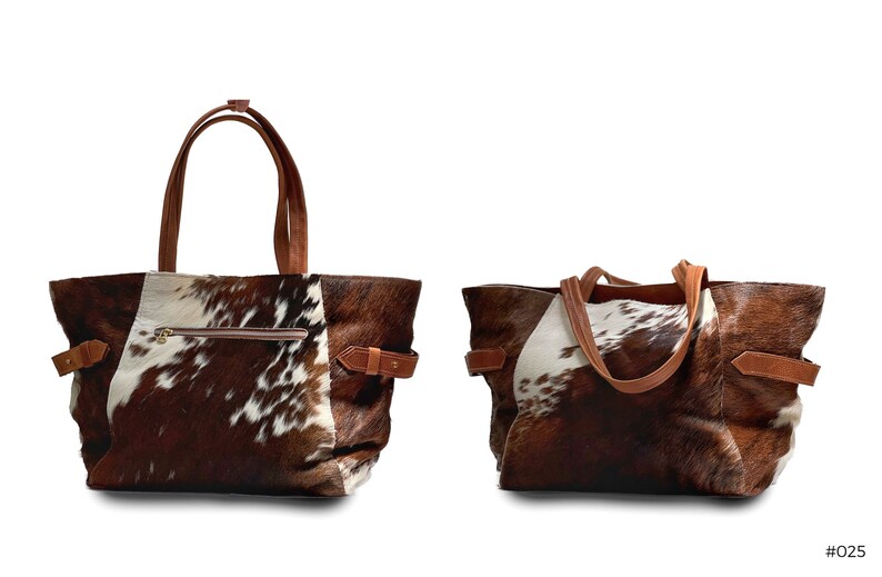 Cowhide Tote Bag Large Cowhide Tote Purse. Etsy