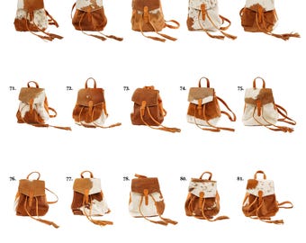 Boho Chic Cowhide Backpack With Tassels - Genuine Leather  display picture 3