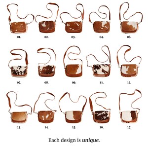 One-of-a-kind elegance. Each cowhide crossbody is uniquely crafted to make your style unforgettable.