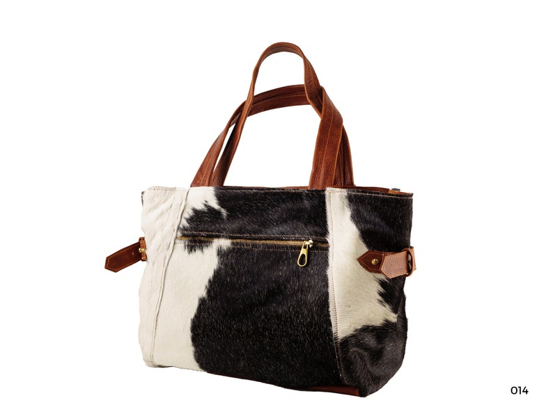 Cowhide Tote Bag Large Cowhide Tote Purse. Etsy