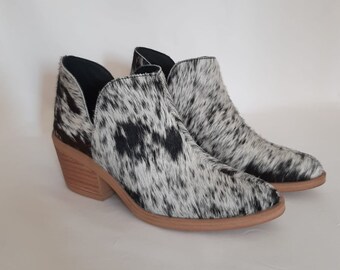 cowhide bootie