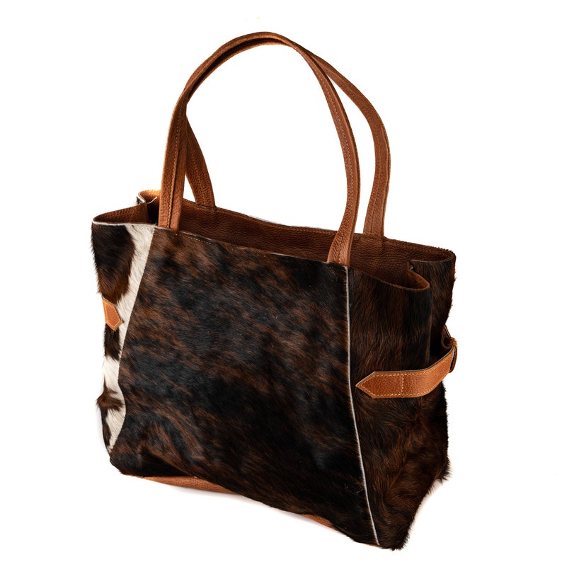 Cowhide Tote Bag Large Cowhide Tote Purse. Etsy