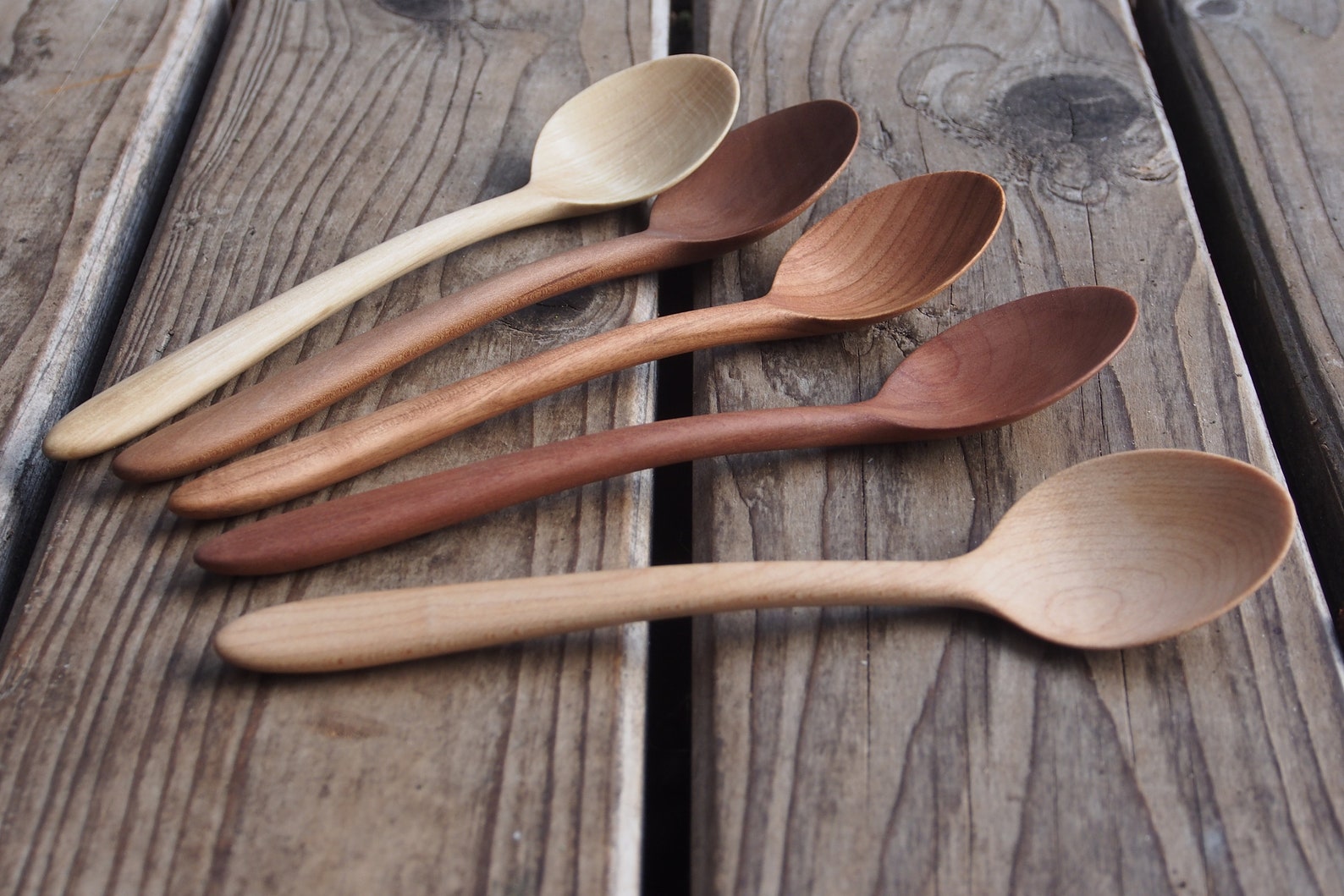 Esslöffel Aus Olivenholz 20cm - Handgemachter Holzlöffel Für Eis & Joghurt