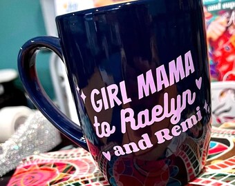 Personalized Mama Mug | Custom Kids Names for Mom | Custom Text | Coffee Mug | Girl Mama | Boy Mama | Mother's Day Gifts | Gifts for Mom