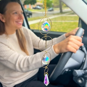 Sun Catcher | Hanging Crystal Prism | Boho Decor | Rainbow Prism | Suncatcher | Rainbow Maker | Car and Home Accessories | 9 Styles