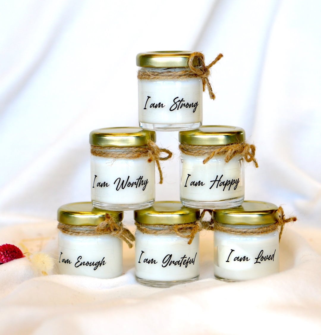 Motivational Self Love Candles Scented Soy Wax Candle Daily Affirmation