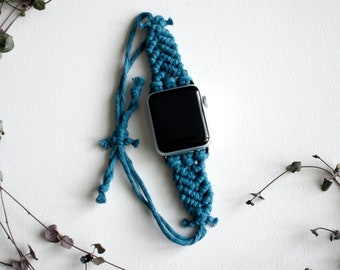 Makramee Uhrenband, Handgemachtes Apple Watch Band, Boho Apple Watch Band, Macrame Apple Watch Band 38/40mm, Uhrenband 42/44mm, Geschenke für Sie