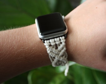 Makramee Uhrenband, Handgemachtes Apple Watch Band, Boho Apple Watch Band, Macrame Apple Watch Band 38/40mm, Uhrenband 42/44mm, Geschenke für Sie