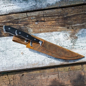 Funda de cuero personalizada para 2 cuchillos, protectores de hoja de caja de cuchillo con lazo de cinturón para llevar a cabo, funda de cuchillo de cuero, protector de cuchillo