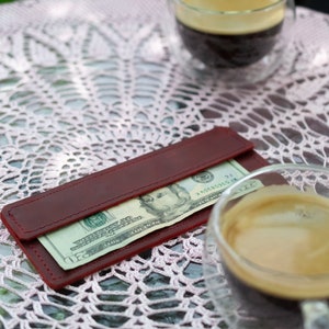 Monogram Restaurant Check Presenter, Custodia in pelle per ricevute con incisione, Piega in pelle porta assegni, con tasca in pelle