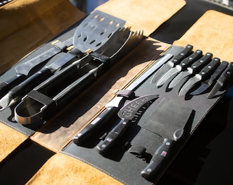 Grembiule In Pelle Pieno Fiore Nera, Grembiule Da - Foto 10