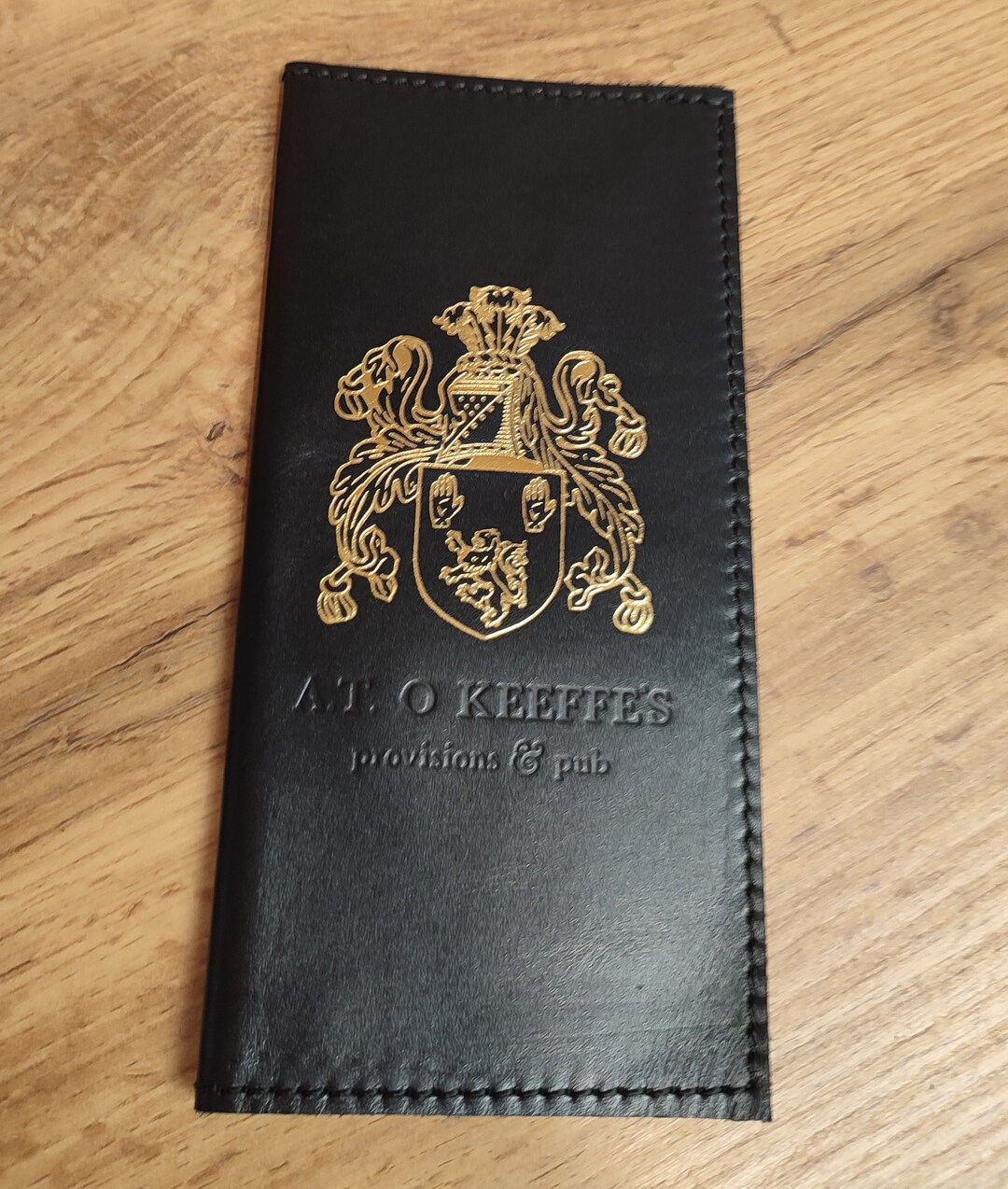 Personalized Leather Receipt Holder Custom Receipt Book Bill Etsy