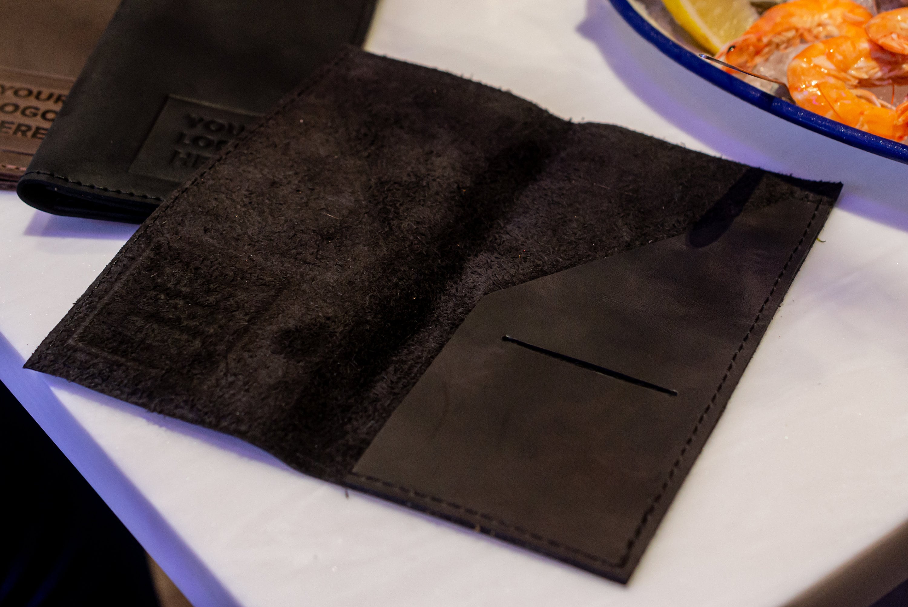 Personalized Leather Receipt Holder Bill Folds Leather Check Etsy