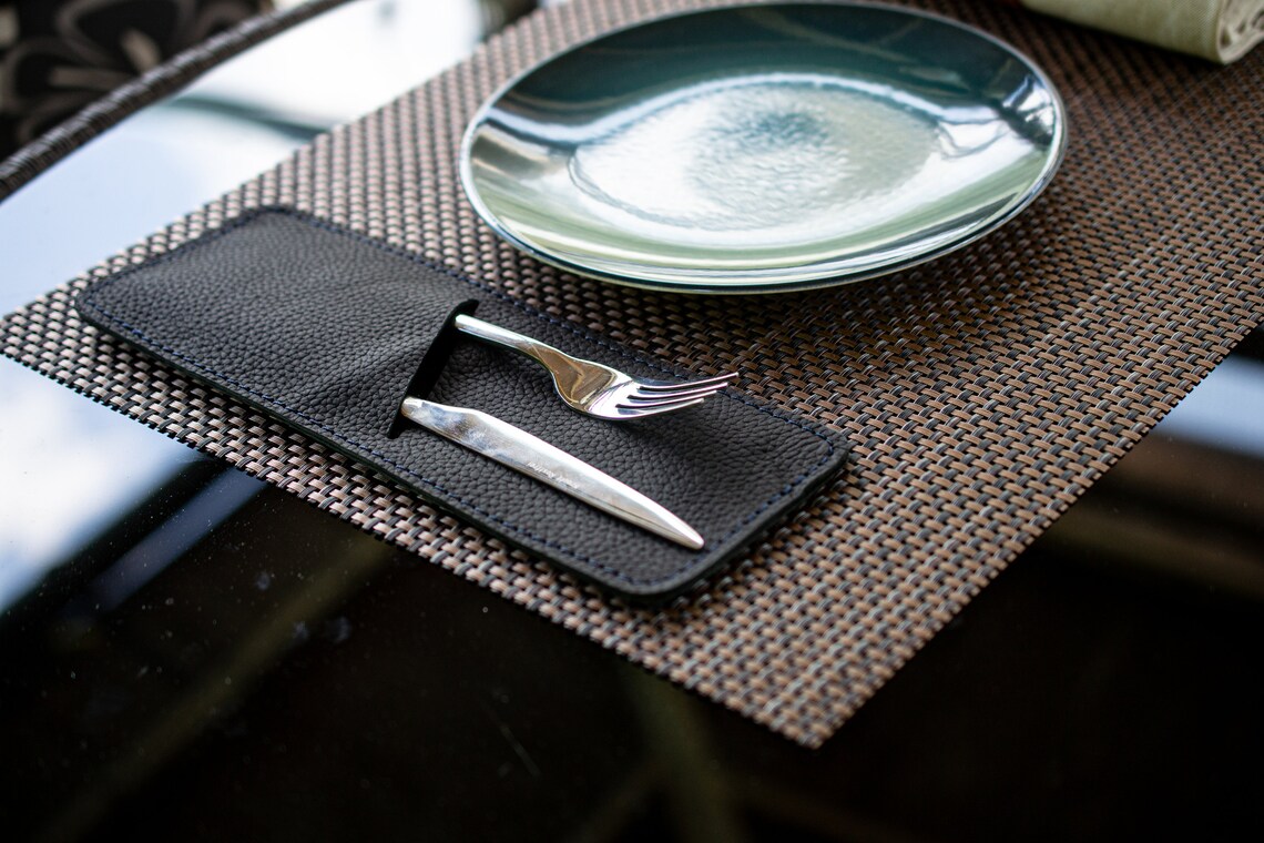 Leather Cutlery Cover Tray for Cutlery Utensils Cutlery Etsy