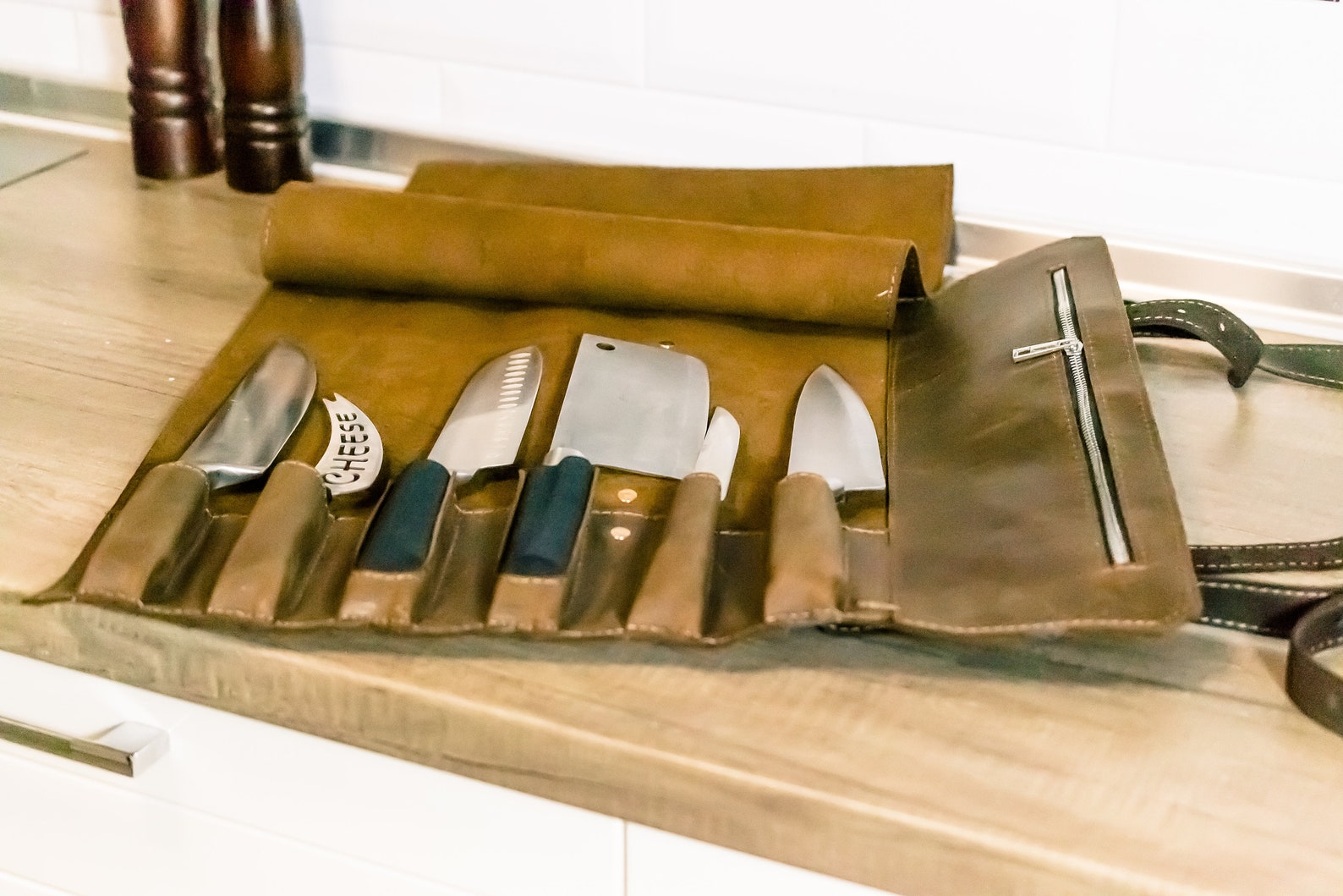 Personalized Chef Knife Bagknives Storage With Pockets Etsy