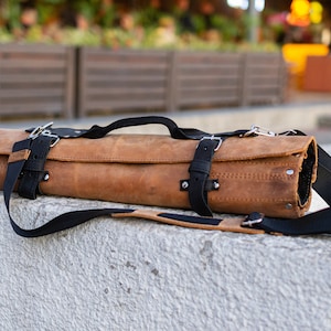 Personalized Leather Organizer for Knives, Gift for Him, Kitchen Tool, Anniversary Gift, Chef Bag for Knife Tools, Corporate Gift