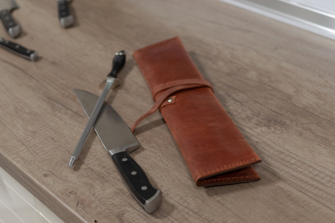 Leather Leater Chisel Roll, Pocket Knife Holder, Pocket Knife Bag
