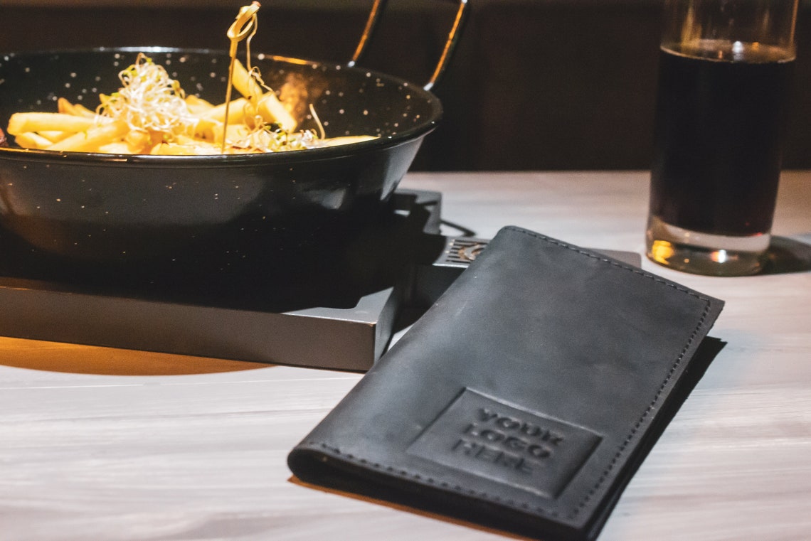 Personalized Leather Receipt Holder Bill Folds Leather Check Etsy