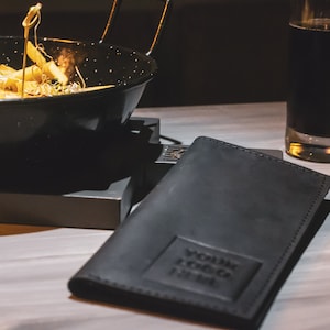Leather Check Holder, Classy Restaurant Bill Presenter, Personalized Leather Bill Holder, Guest Check Book, Restaurant Equipment