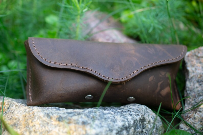 Monogrammed Leather Case for Sunglasses Eyeglass Case Etsy