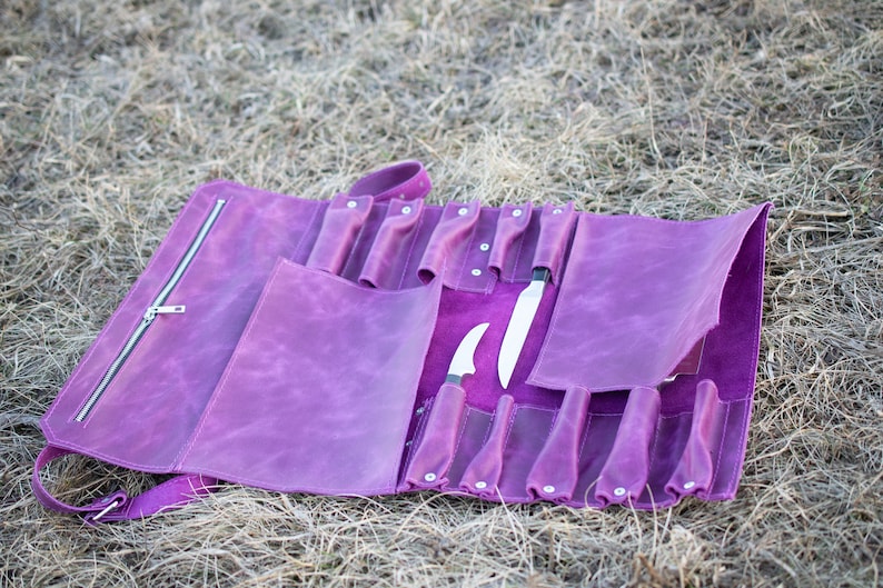 Knife Bag With Engraving Roll for Storing Knives Personal Etsy