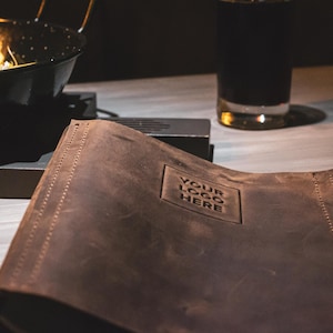 Skórzana okładka na menu - Elegancki segregator na menu restauracyjne do personalizowanych wkładek do menu, trwały i stylowy