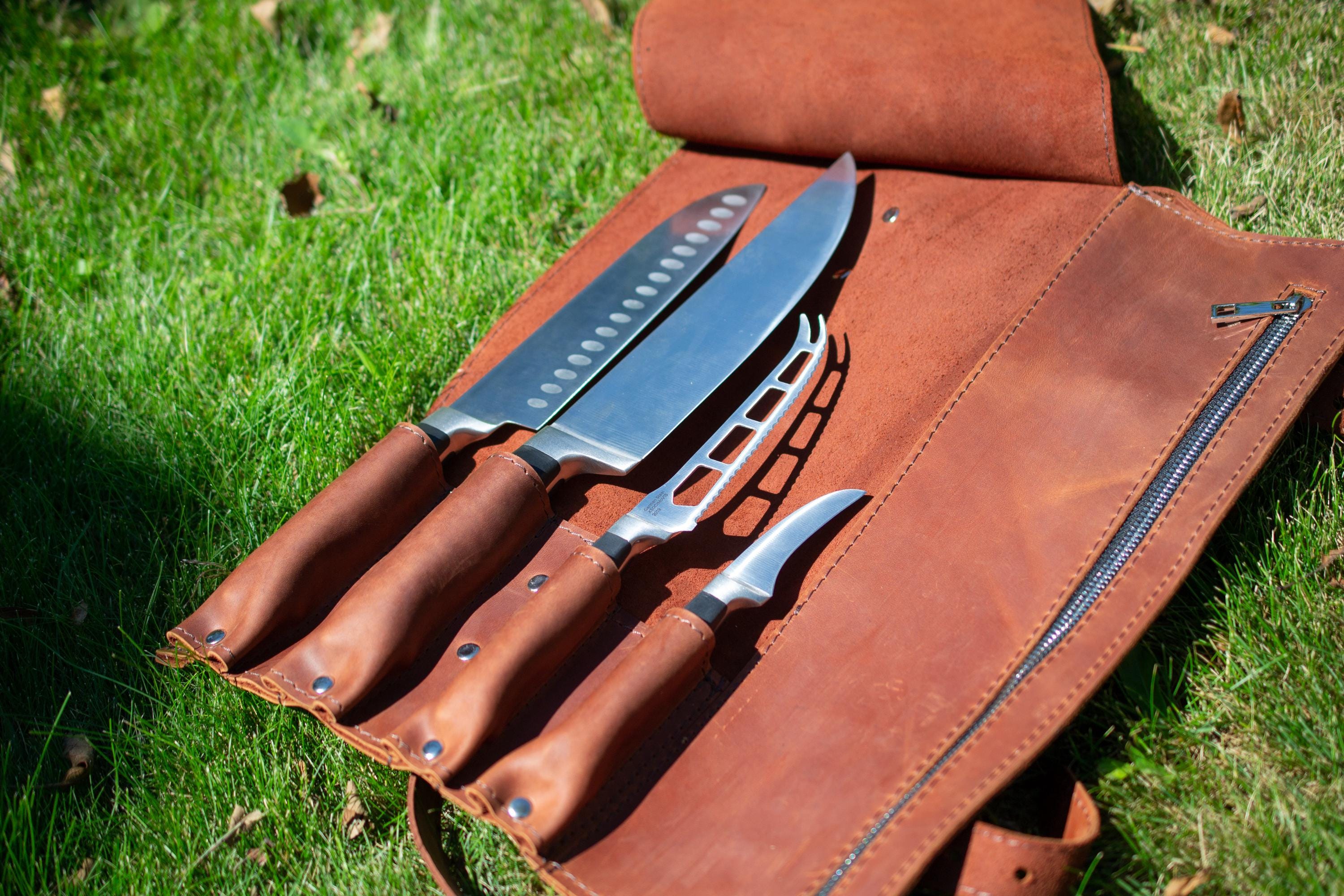 Borsa Portacoltelli Chef Professionale - 14 Slot Con Tasca Multiuso E Cucchiai | Ideale Per Scuola Di Cucina E Viaggi