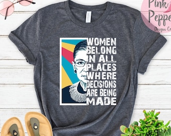 RBG Quote Tee: Feminist Unisex Shirt - Plus Sizes Available