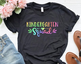 Kindergarten Squad T-Shirt: Teacher or Student Back to School Tee