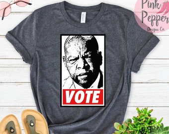 Vote Tshirt, John Lewis Vote T-shirt, Good Trouble Shirt, Civil Rights Leader Shirt, Protest T-shirt, Plus Sizes Up to 4XL, Youth Sizes Too!