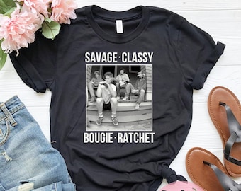 Mädchen Reise T-shirt: Savage Classy Golden Girls Mashup