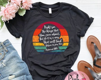 Ruth Bader Ginsburg Inspiring Quote Fight For the Things You Care About RBG Protest Tshirt Adult Youth Baby Sizes Notorious RBG Gift to 4XL