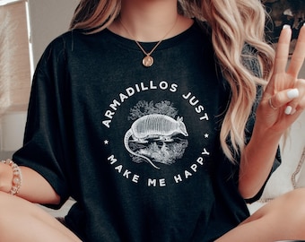 Armadillo T-Shirt: Wild Animal Graphic Tee, Soft Cotton Blend