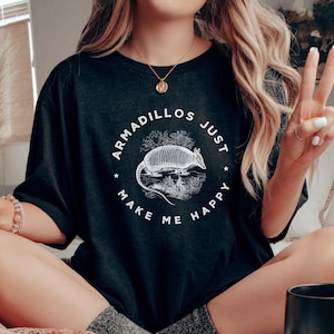 Gürteltier Tshirt, Gürteltiere machen mich glücklich, liebt Gürteltierhemd, Gürteltiergeschenk-Tshirt, wildes Tiert-shirt, Erwachsene und Kinder bis Plus 4XL